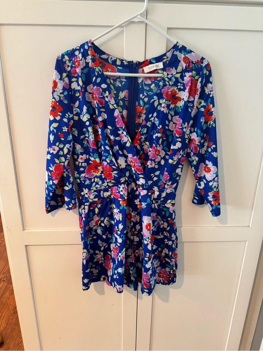 Yumi Kim Blue Floral Romper Small